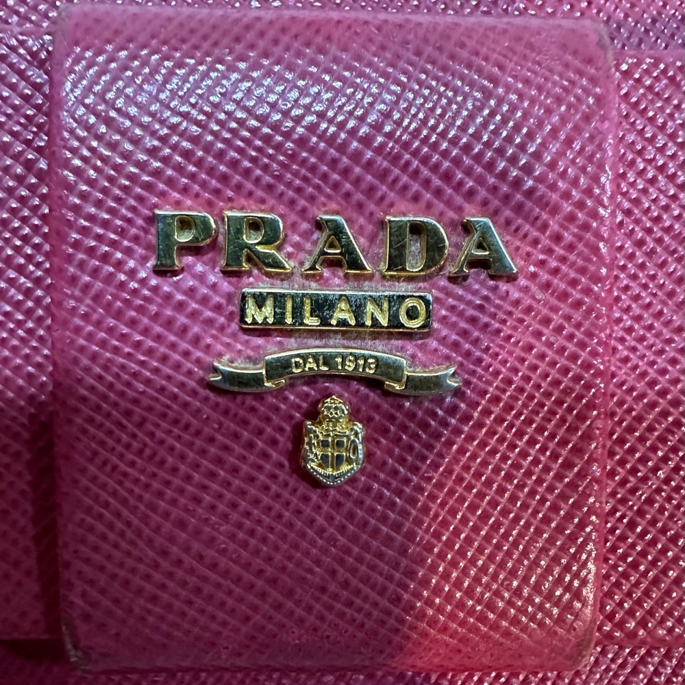 Prada Pink Saffiano Leather Zippy Wallet - Picture 6 of 6